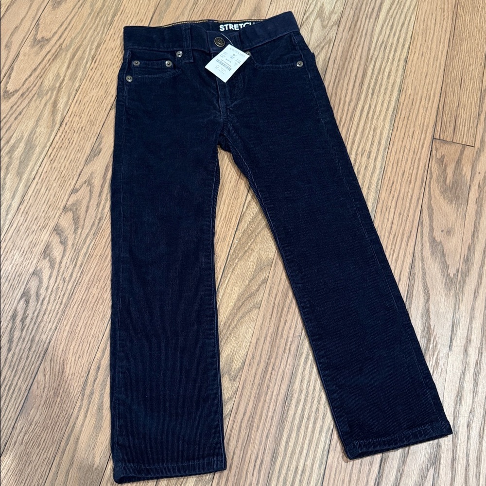 J Crew Crewcuts Boy Navy Stretch Corduroy Pants- Size 5- NWT